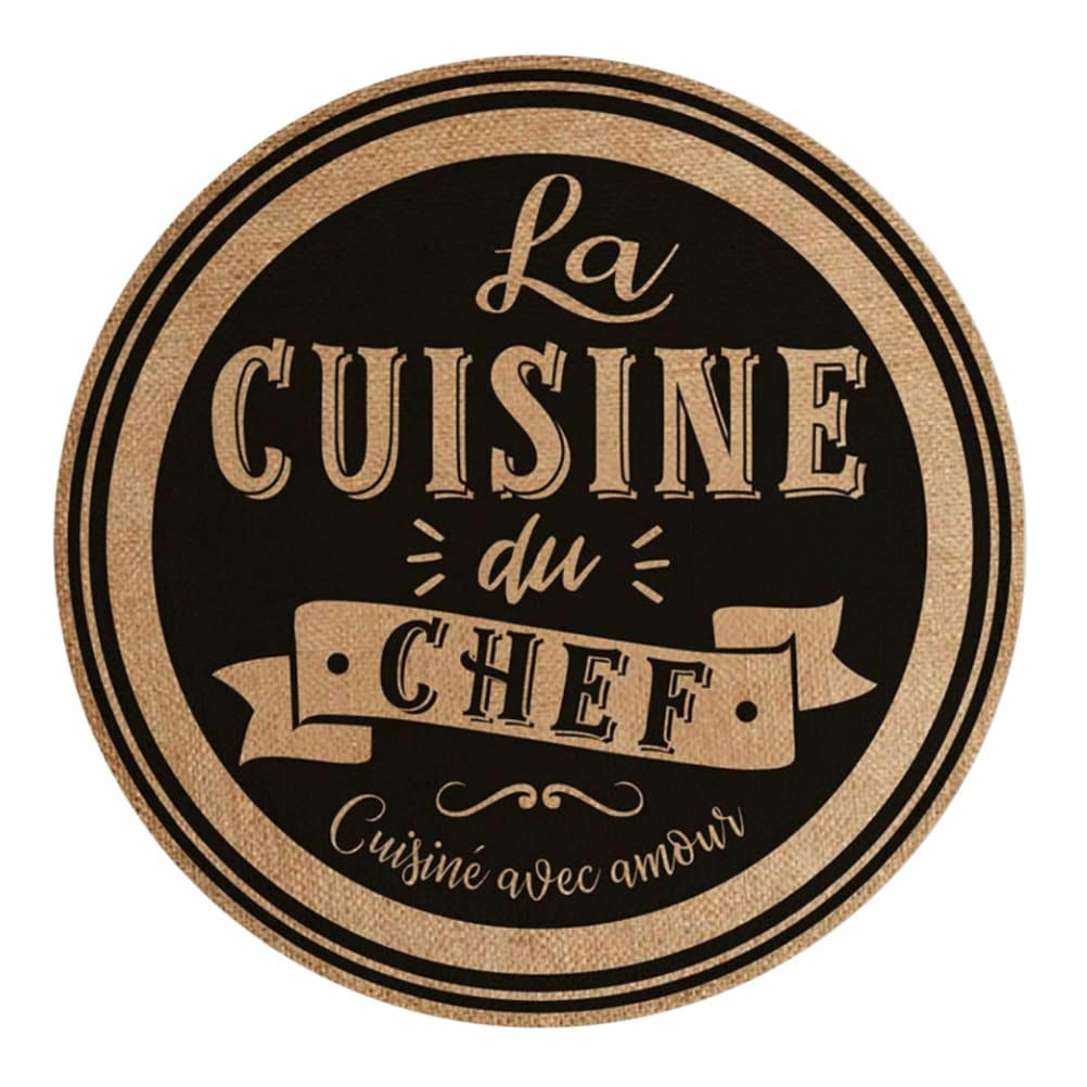 CUISINE CHEF - Set de table rond en toile de jute D38