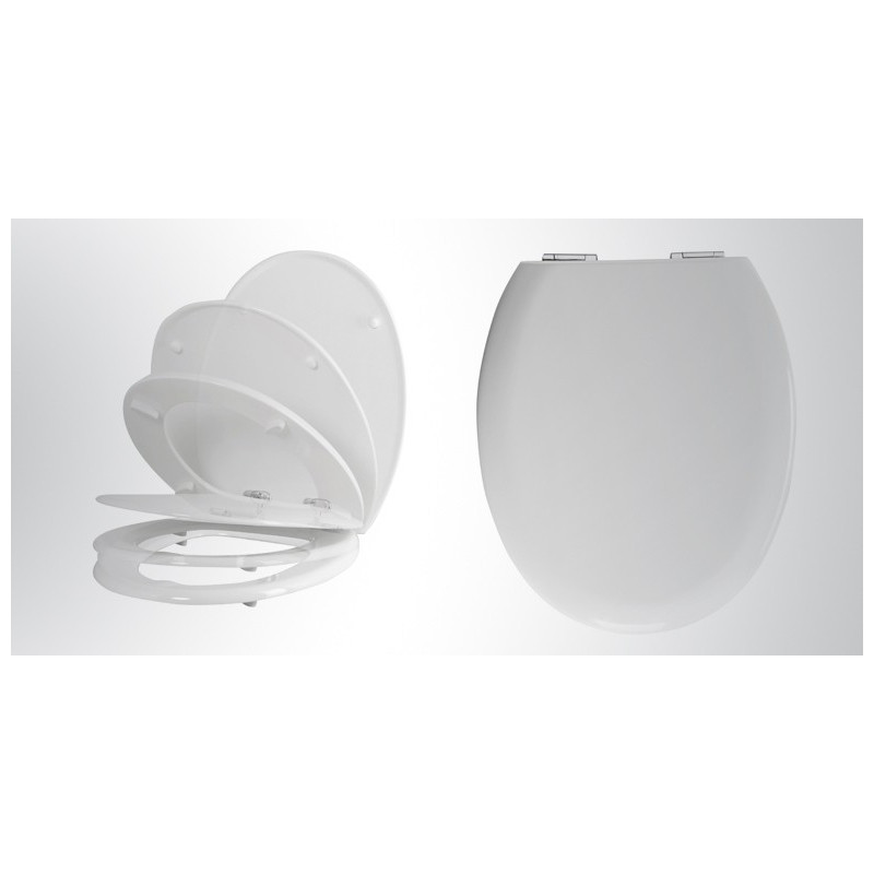 Abattant de toilette Sunshine en bois compressé blanc ALLIBERT