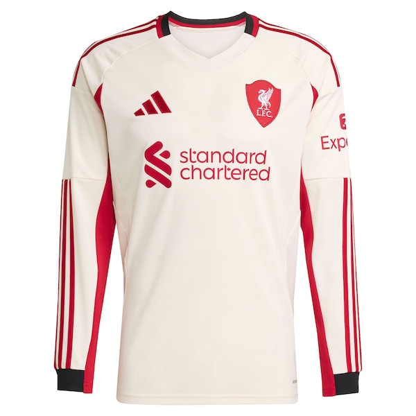 Liverpool adidas Away Shirt 2025-26 - Long Sleeve with Virgil 4 printing