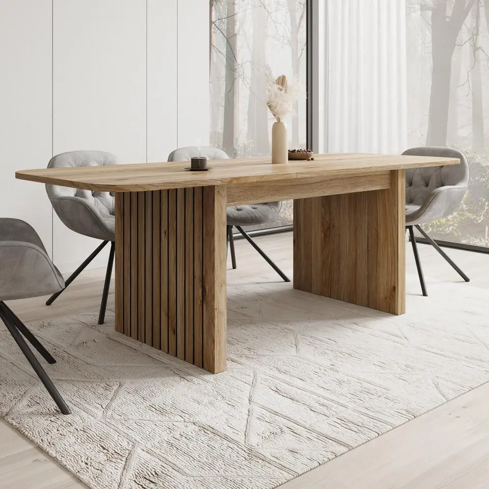 Meubella - Falero - Eetkamertafel - Eiken - 180x90x77 cm