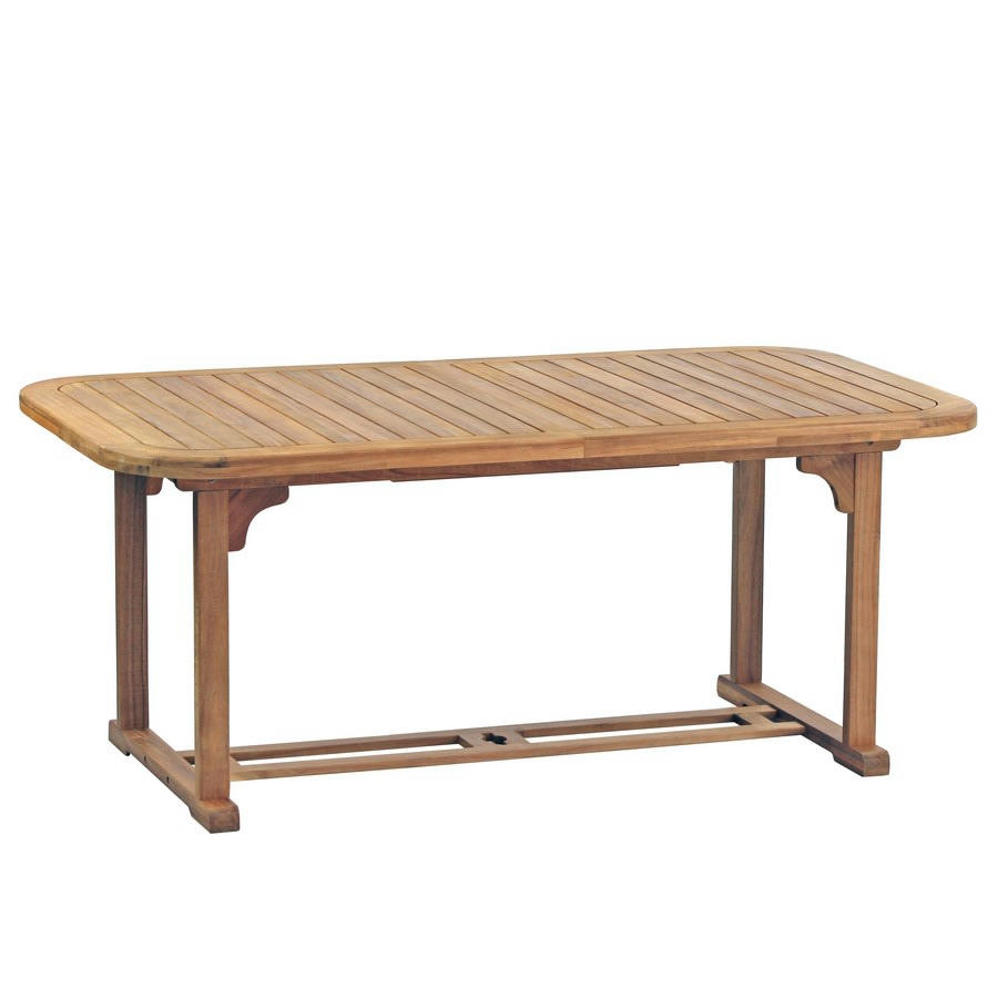 SALENTO - Table à manger extensible 150/200 en acacia huilé marron