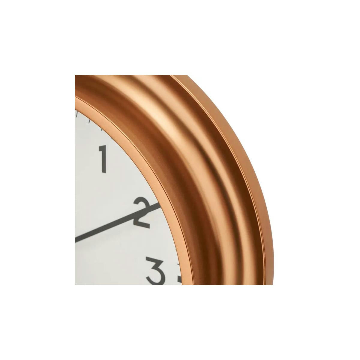 - Horloge murale ronde plastique couleur cuivre D25,5cm