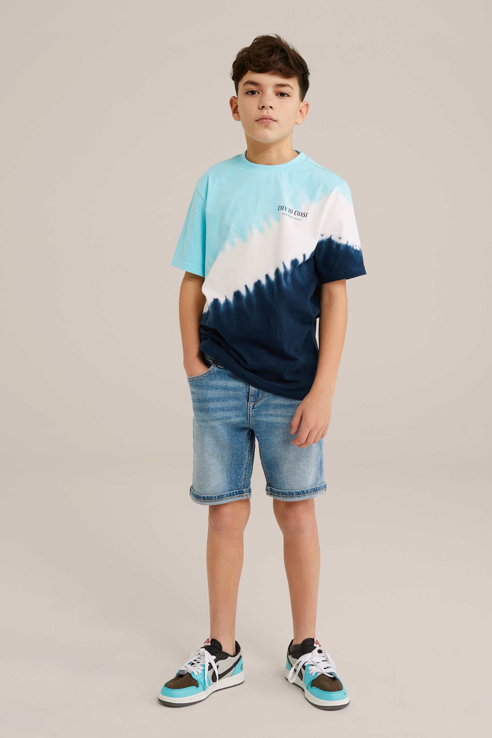 Jongens regular fit denim short