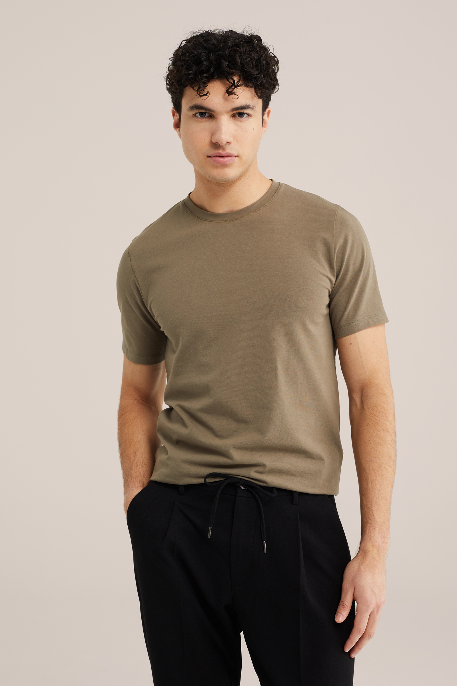 Heren slim fit T-shirt