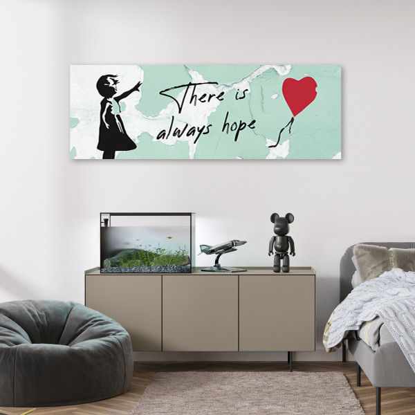 Feeby Obraz na płótnie, Banksy Dziewczynka z balonikiem 90x30