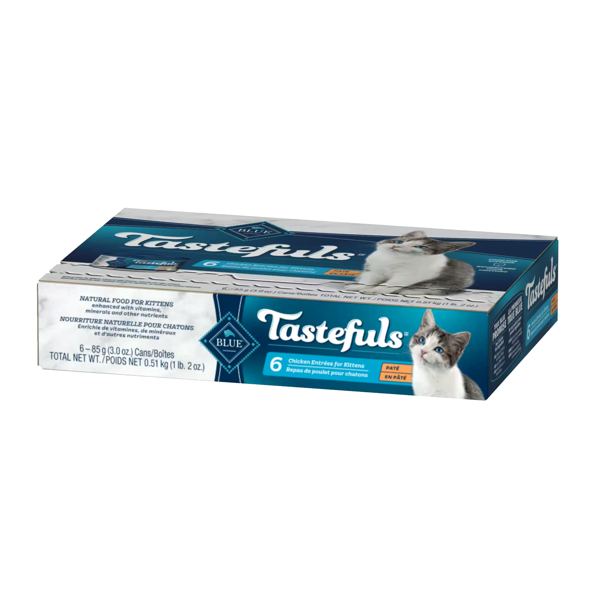 Blue Buffalo BLUE Tastefuls™ Chicken Paté Kitten Wet Cat Food, 3-oz, 6-pk