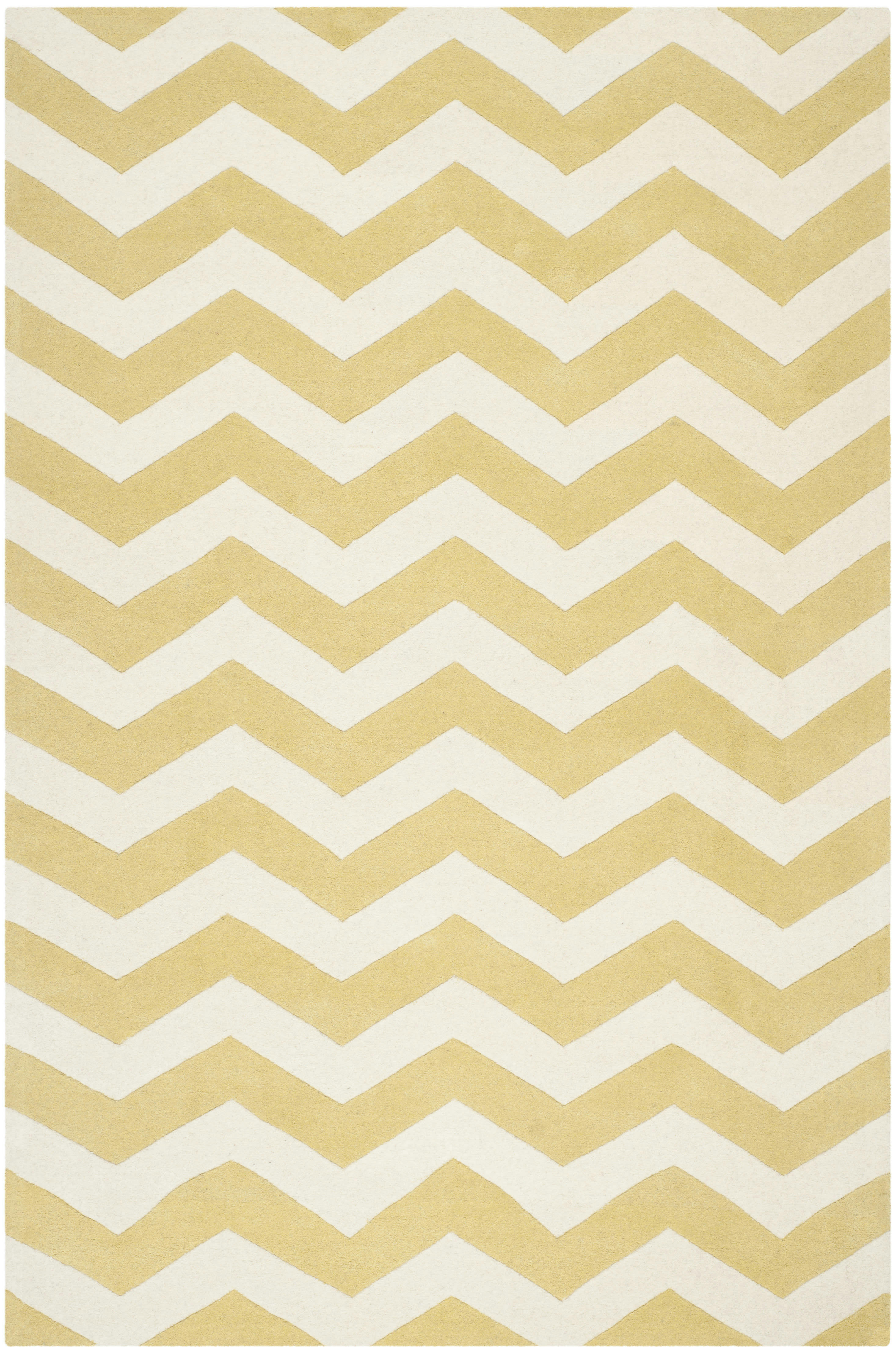 CHATHAM - Tapis de salon interieur en or clair & ivoire, 183 x 274 cm