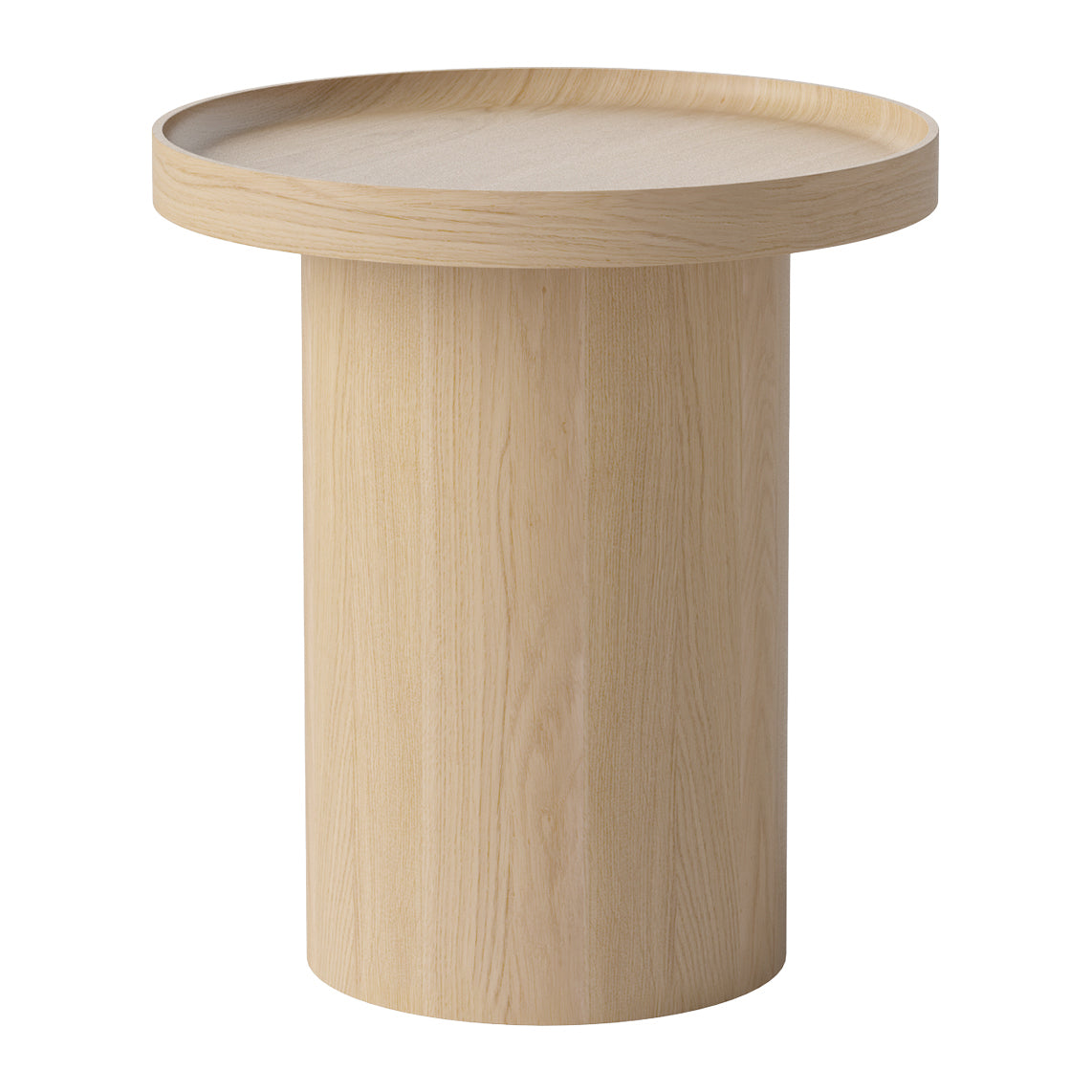 Bolia Plateau Bijzettafel - H 52 x Ø 48 cm - Witgepigmenteerd Gelakt E