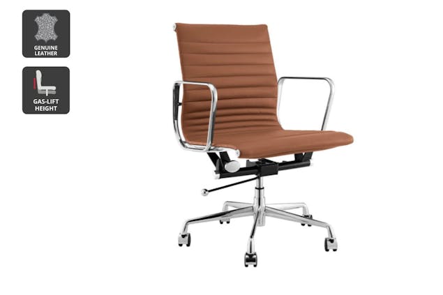 NNEKGE Replica Eames Group Standard Aluminium Low Back Office Chair