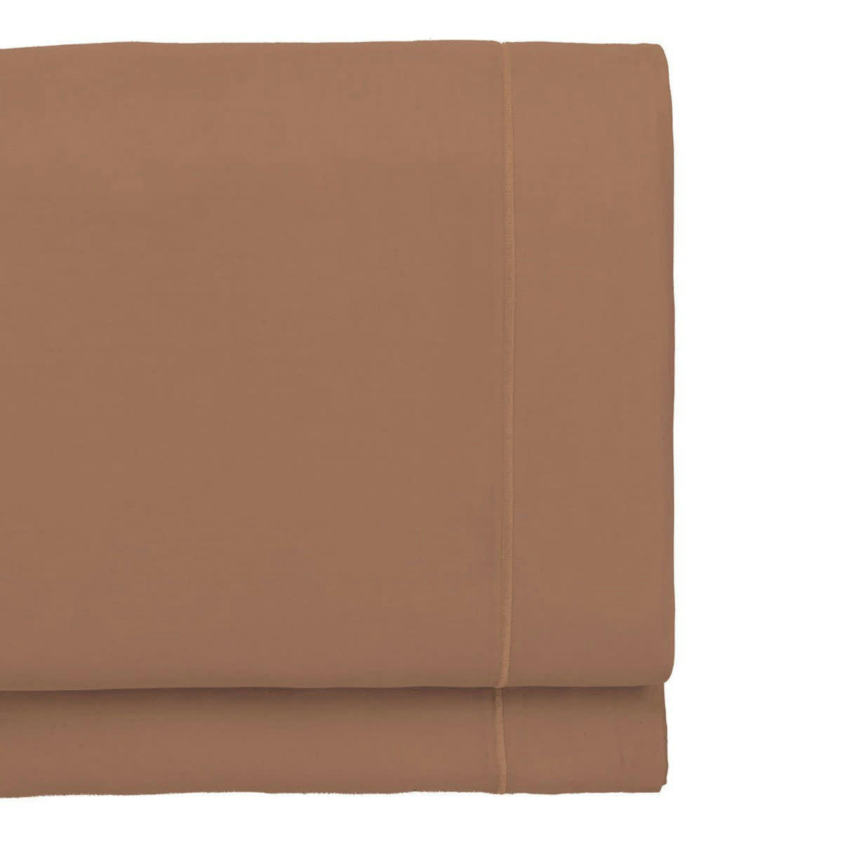 JULIA - Drap plat satin de coton  240x300 caramel