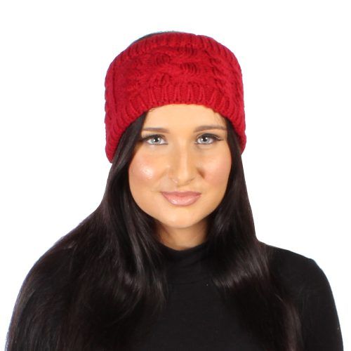 SVNX Red Cable Knitted Headband