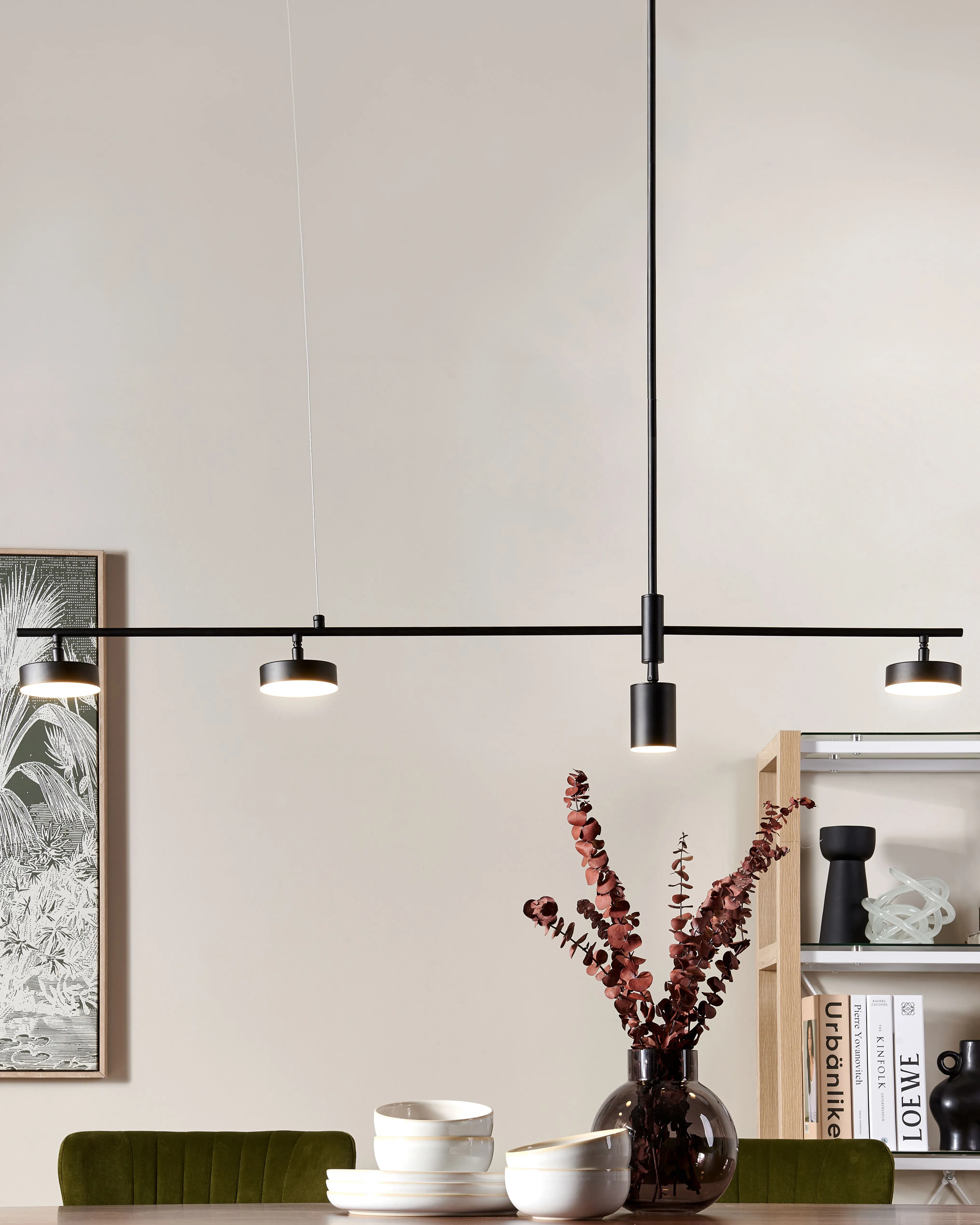 LED Pendant Lamp FOYLE Metal Black