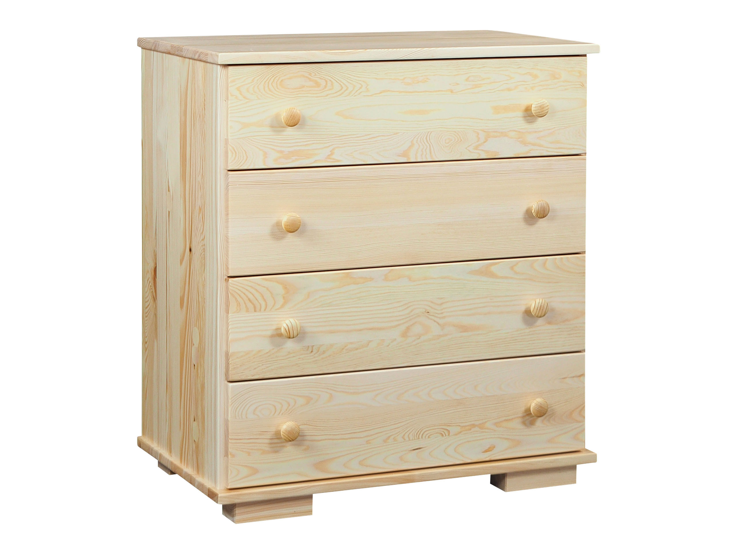 Komoda drewniana z 4 szufladami III MODERN, kolor sosnowy