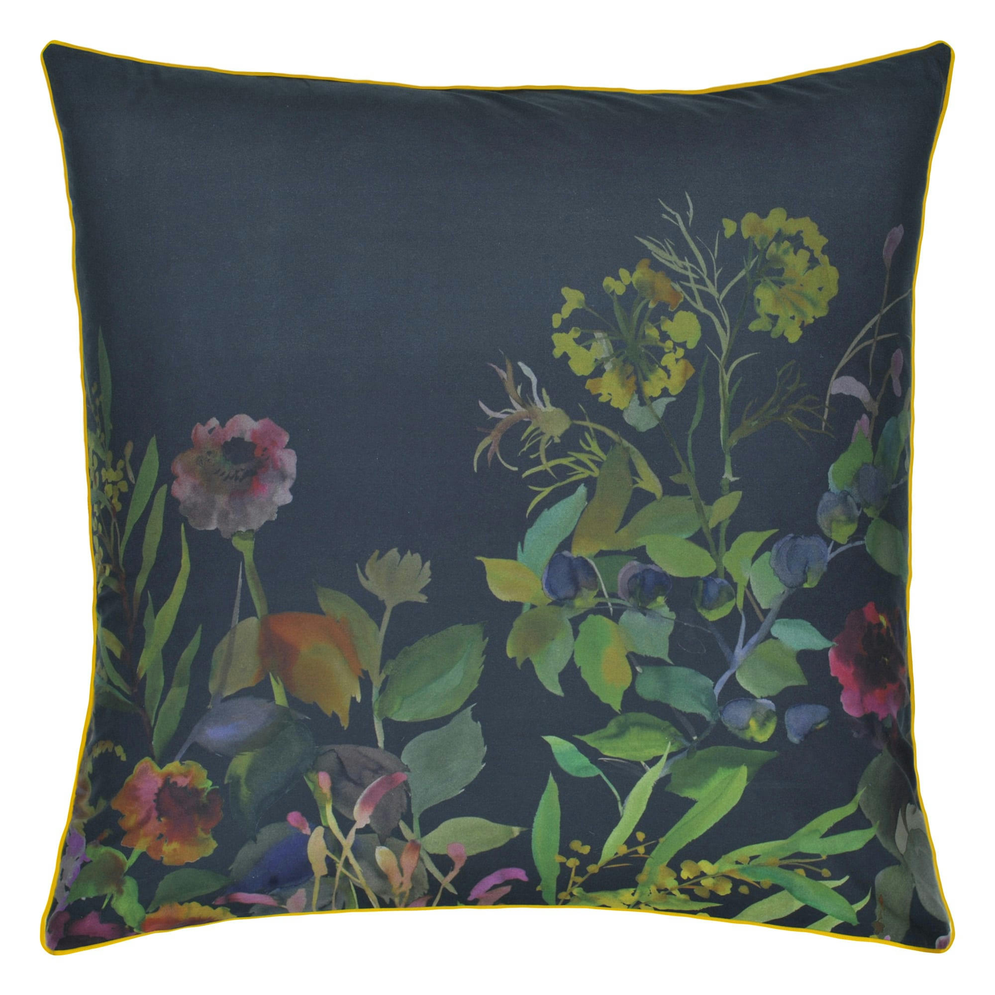 INDIAN SUNFLOWER - Taie d'oreiller en coton graphite 65x65