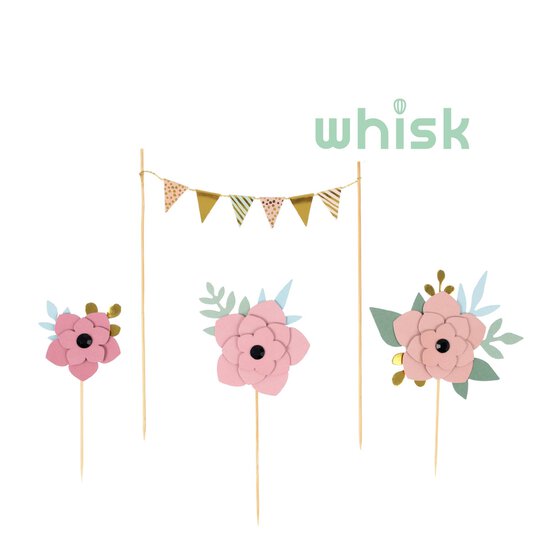 Whisk Floral Cake Toppers 4 Pieces