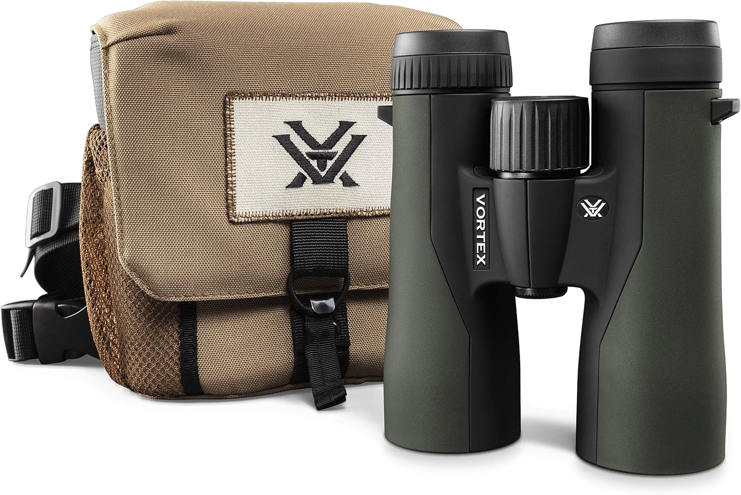 Vortex Optics Crossfire HD 10x42 Binoculars - HD Optical System  Tripod Adaptable  Rubber Armor  Waterproof  Fogproof  Shockproof  Included GlassPak - Unlimited  Unconditional Warranty