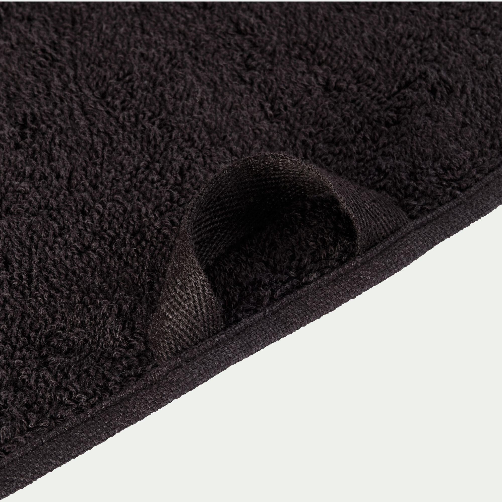 RHODES - Drap de douche en coton - noir 70x140cm