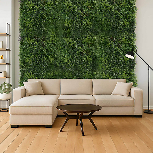 Mur végétal artificiel feuillage élégant premium 100x100 cmOviala