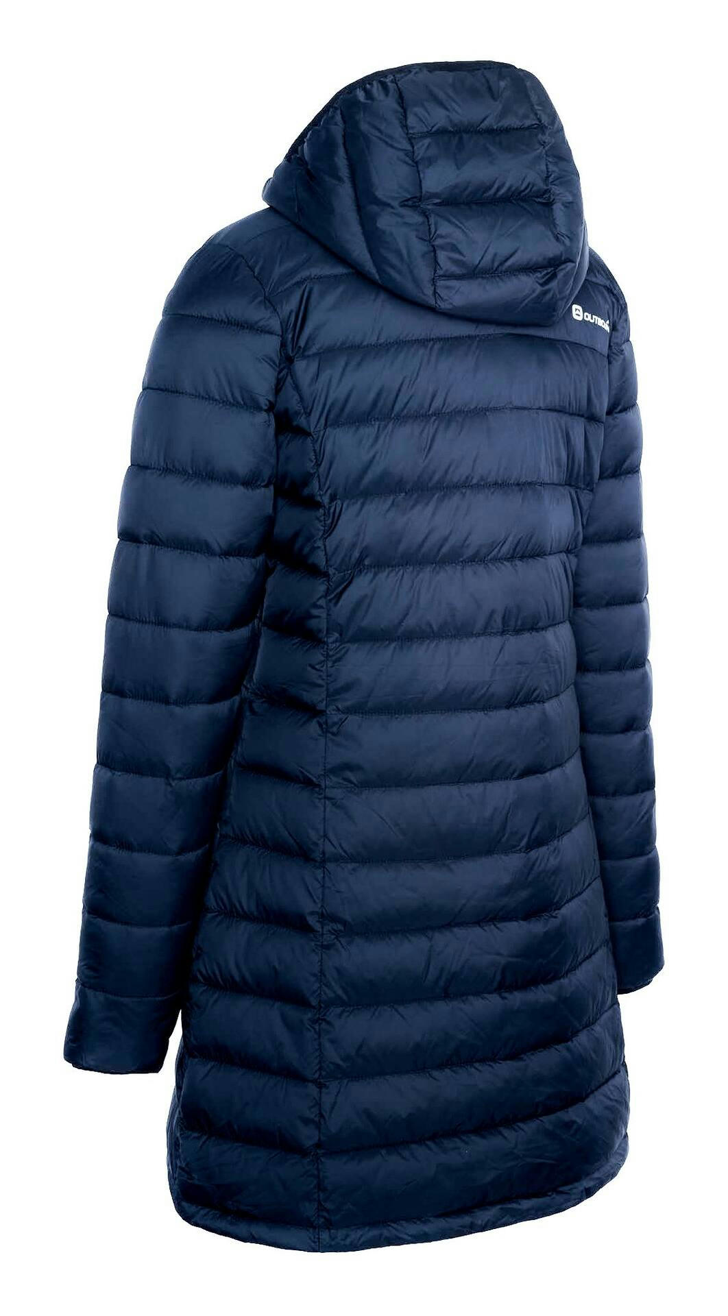 Outbound Women's Laurie Packable Insulated Hooded Winter Puffer Jacket 3/4 Length, Navy