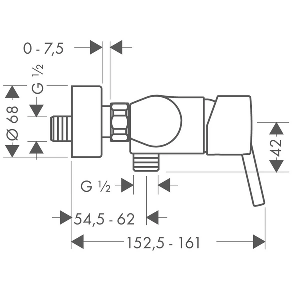 Brause-Einhebelmischer »Talis S«, Messing, glänzend, ½
