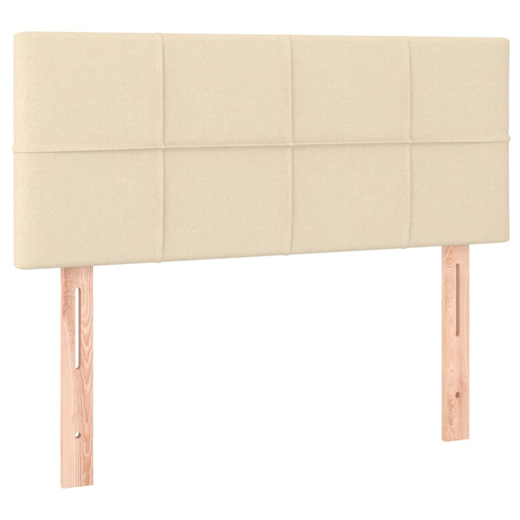 Wezgłowie Kremowy 100 x 5 x 78/88 cm Tkanina vidaXL