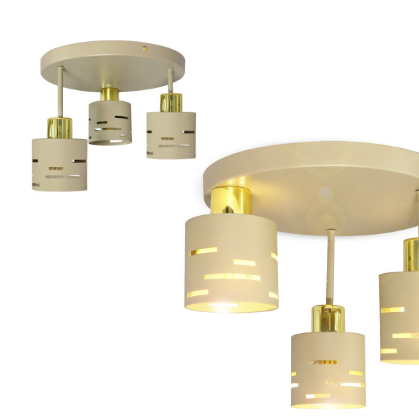 Lampa wisząca LL ORSIL BE 3xE27 PL LightLogic 66893 złoty kaszmir taupe