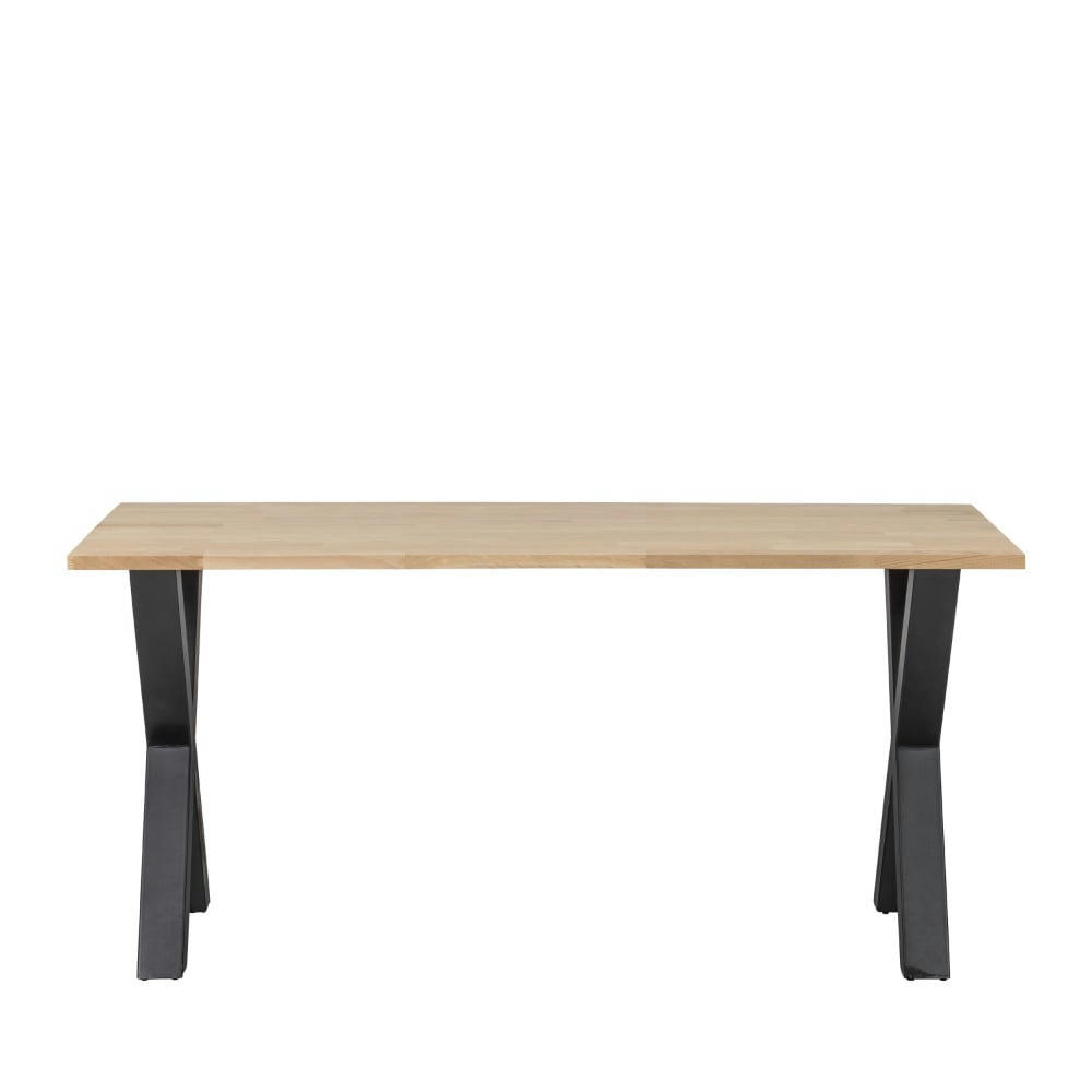 TABLO - Table à manger en bois piétement en X 180x90cm naturel