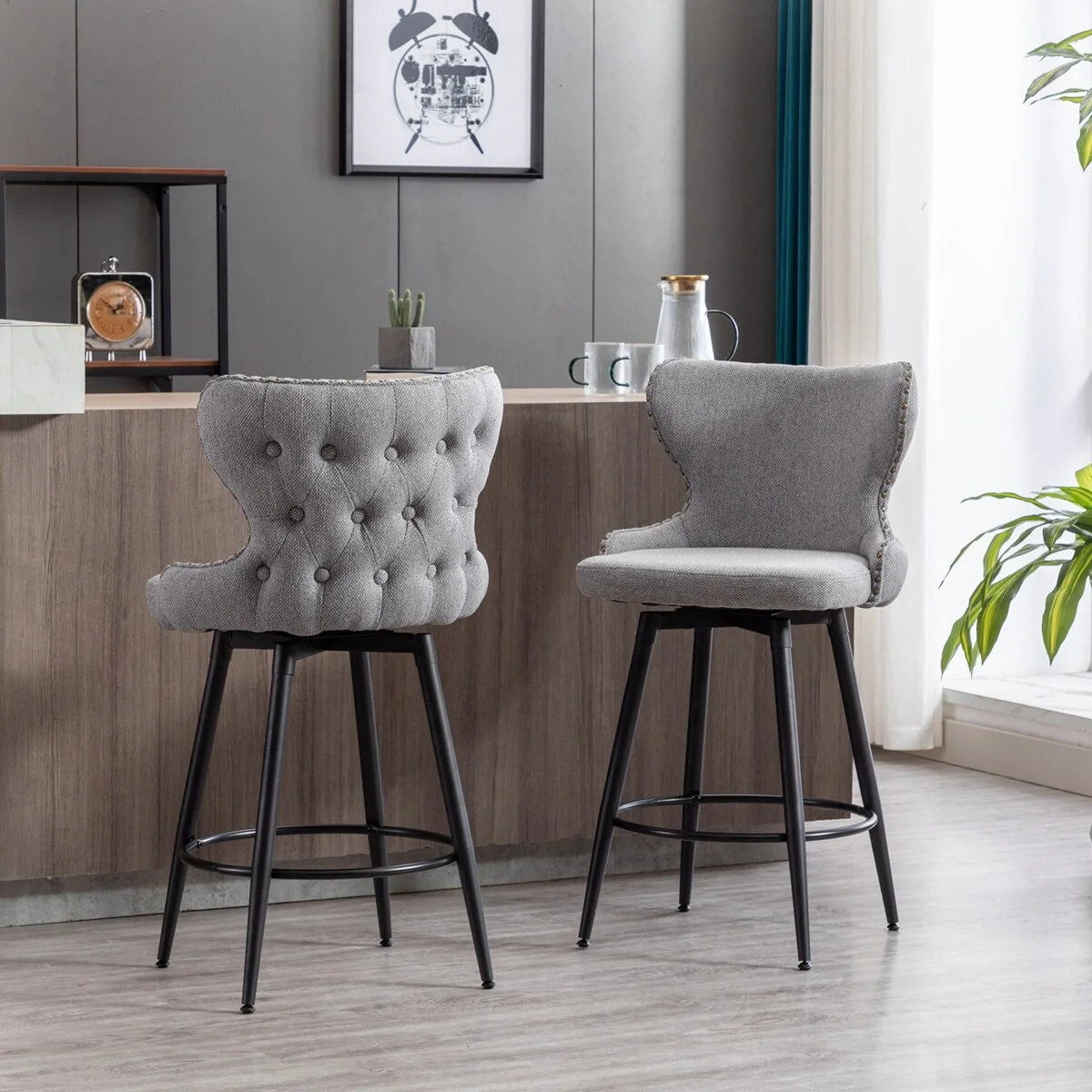 Counter Height 25 Fabric Barstool (Set of 2)