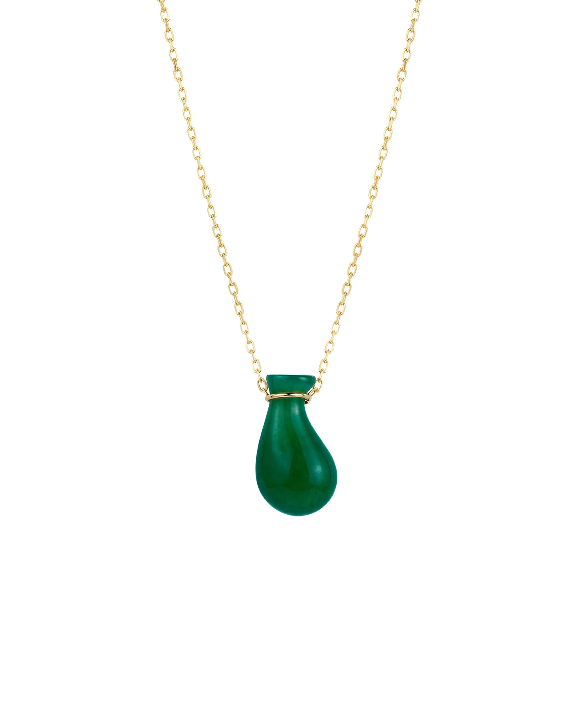 Fudai — Green Jade Stone Pendant Necklace