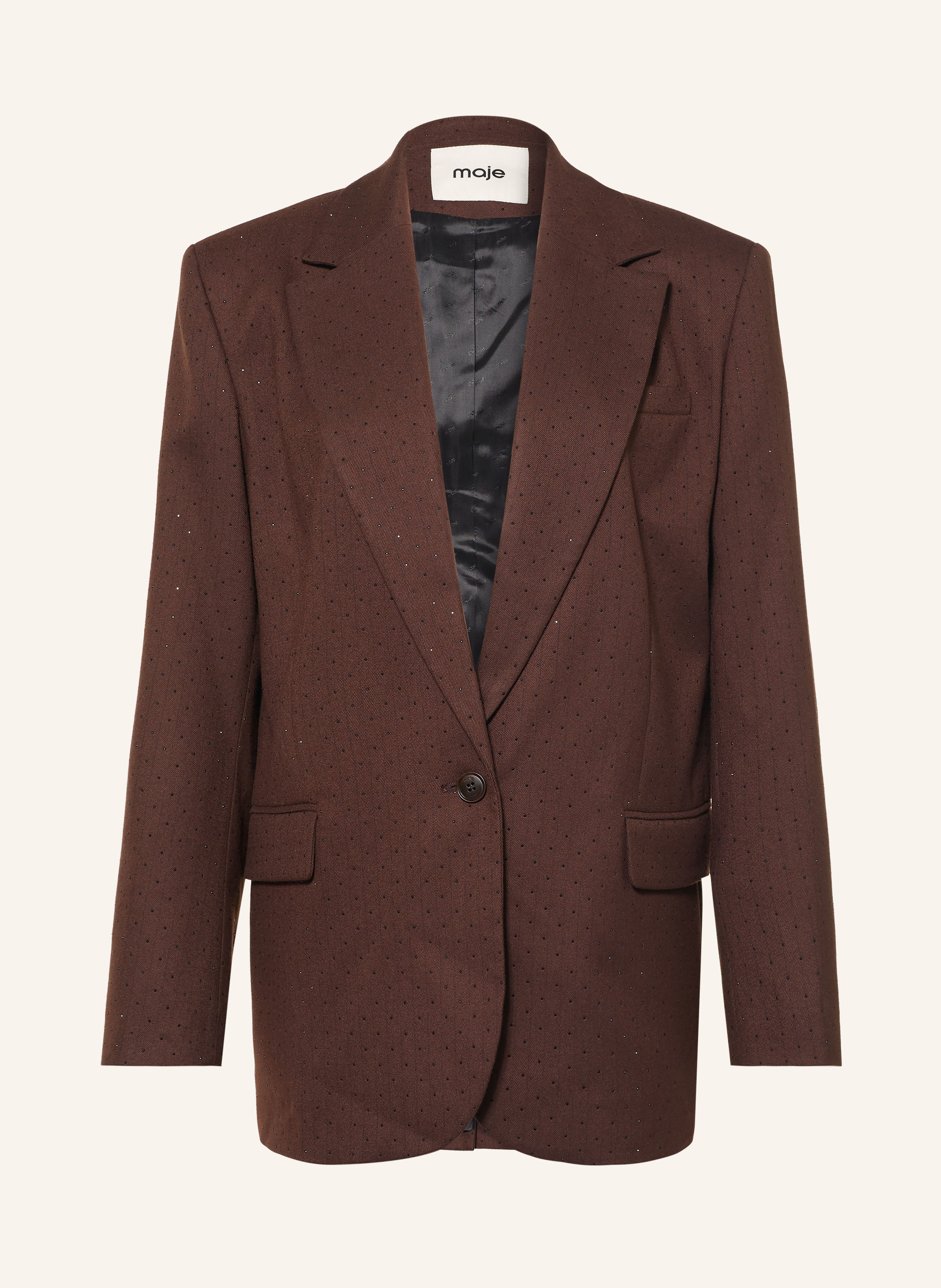 maje Blazer mit Schmucksteinen