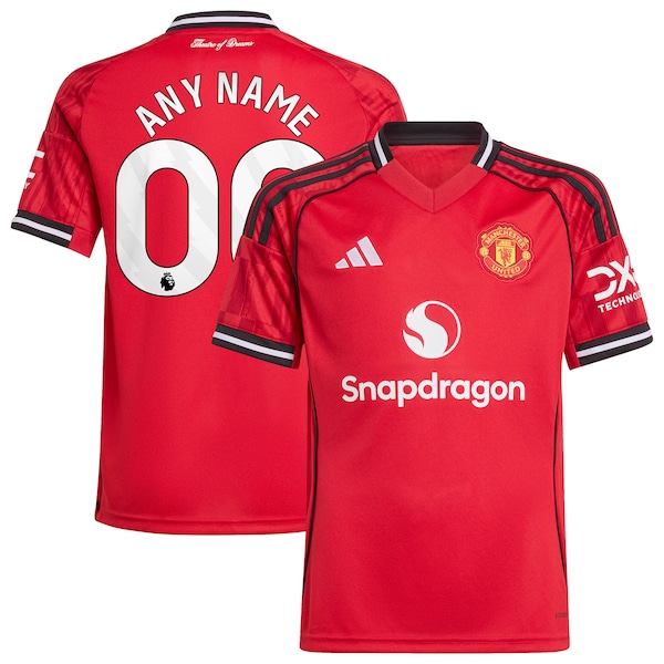 Manchester United adidas Youth Home 2025/26 Custom Replica Jersey - Red