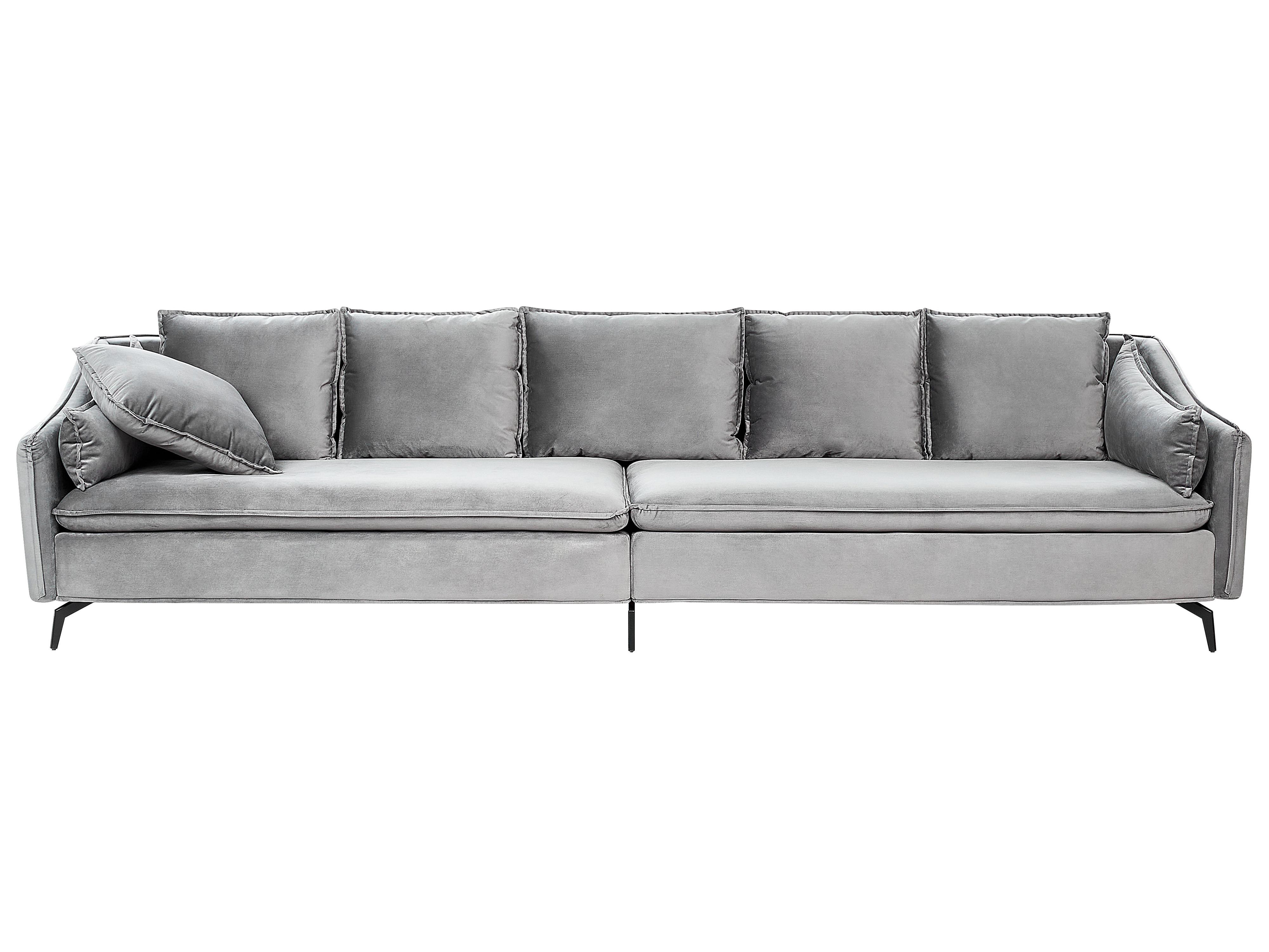 Sofa 4 Seater AURE Velvet Light Grey
