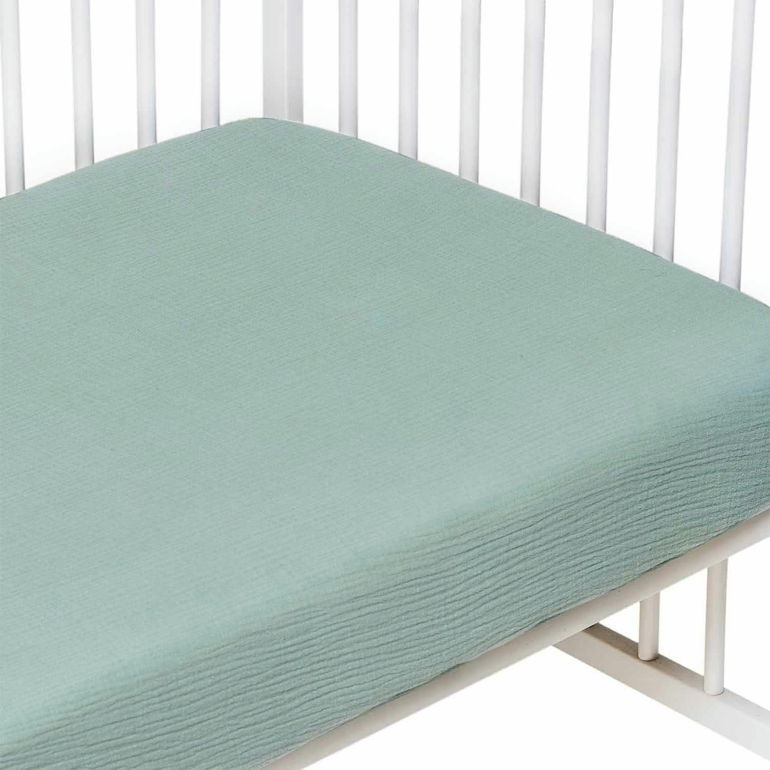 - Drap housse en gaze de coton 60x120
