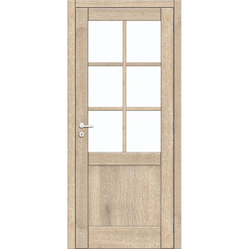 Porte vitrée Mont Blanc beige sable 73 x 201,5 cm THYS