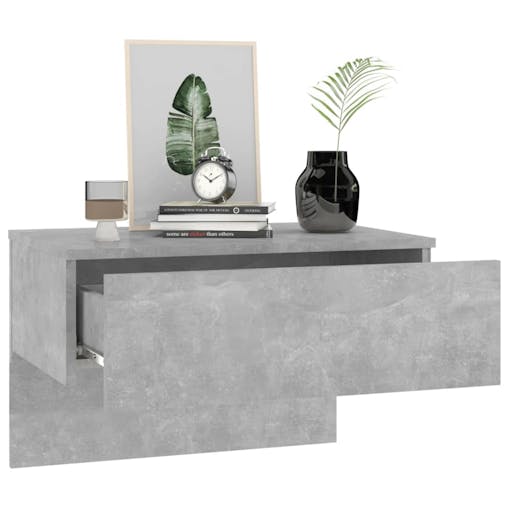 NNEVL Wall-mounted Bedside Cabinet Concrete Grey