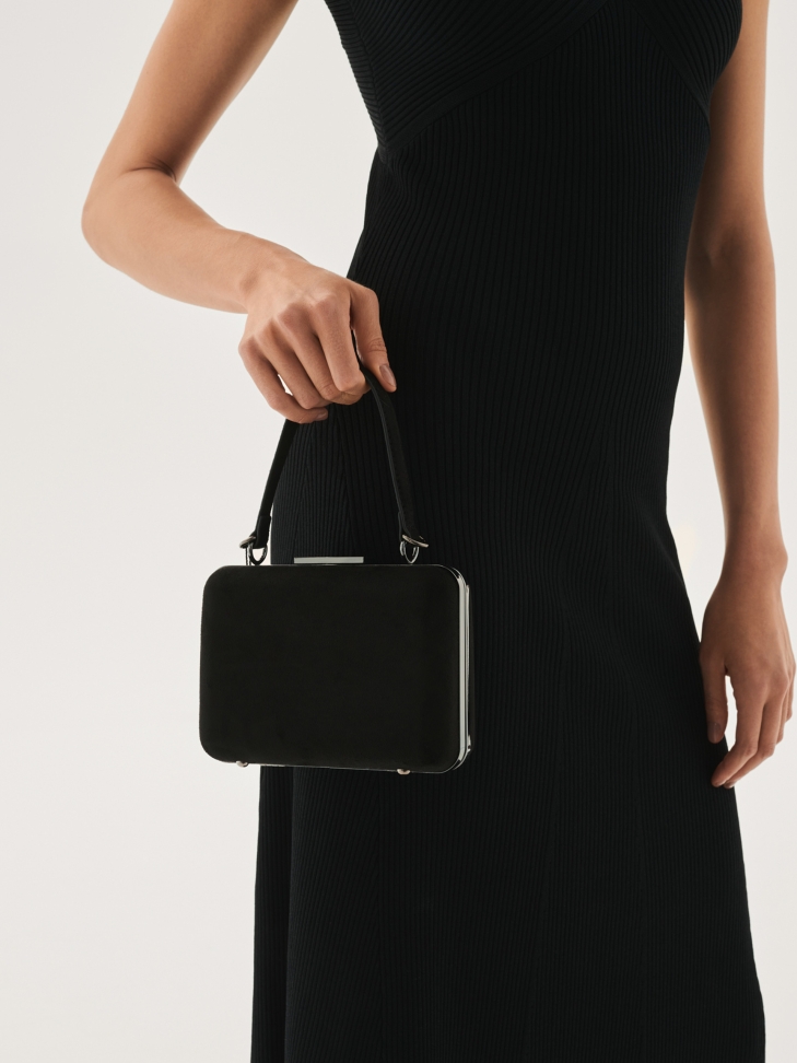 Ladies' black clutch bag