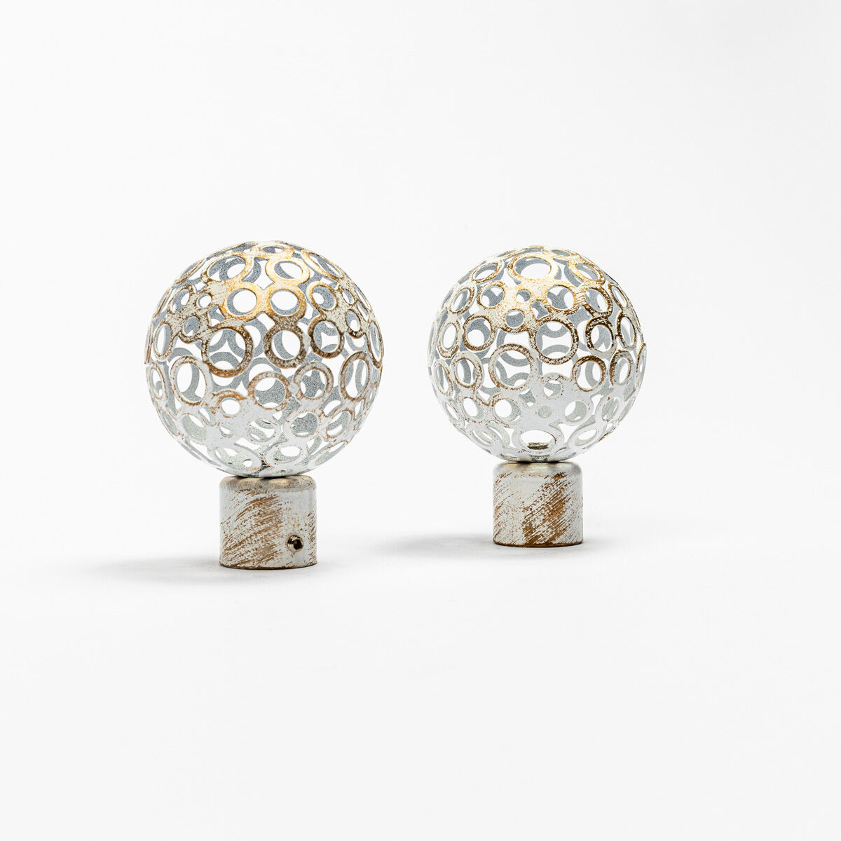 Conjunto de 2 terminais BOULE branco/ouro