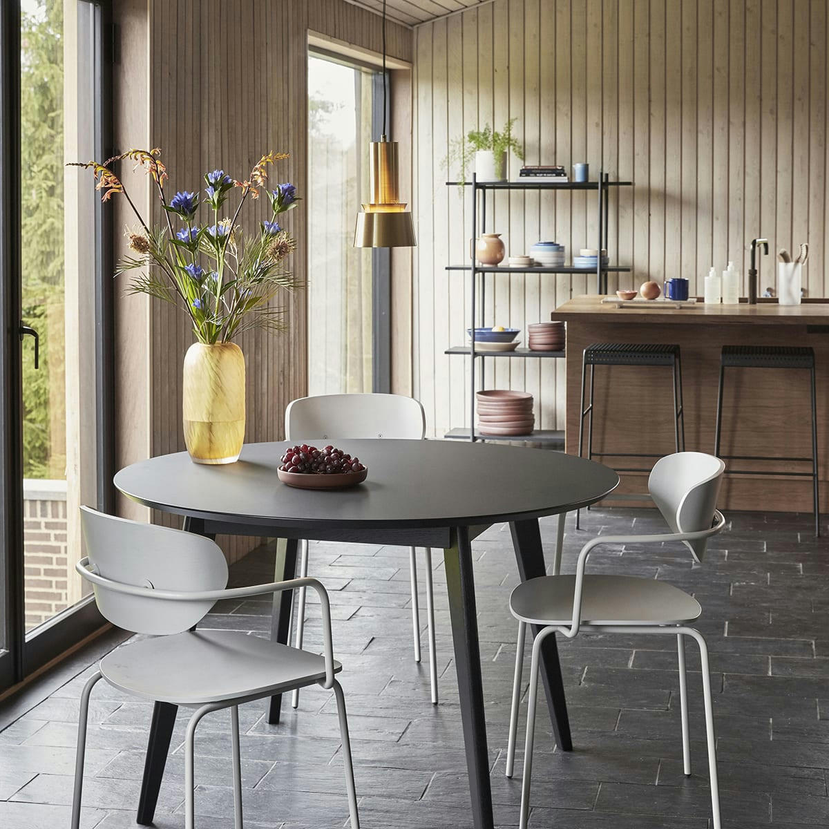 MOLECULE - Vase en verre ambre (x2)