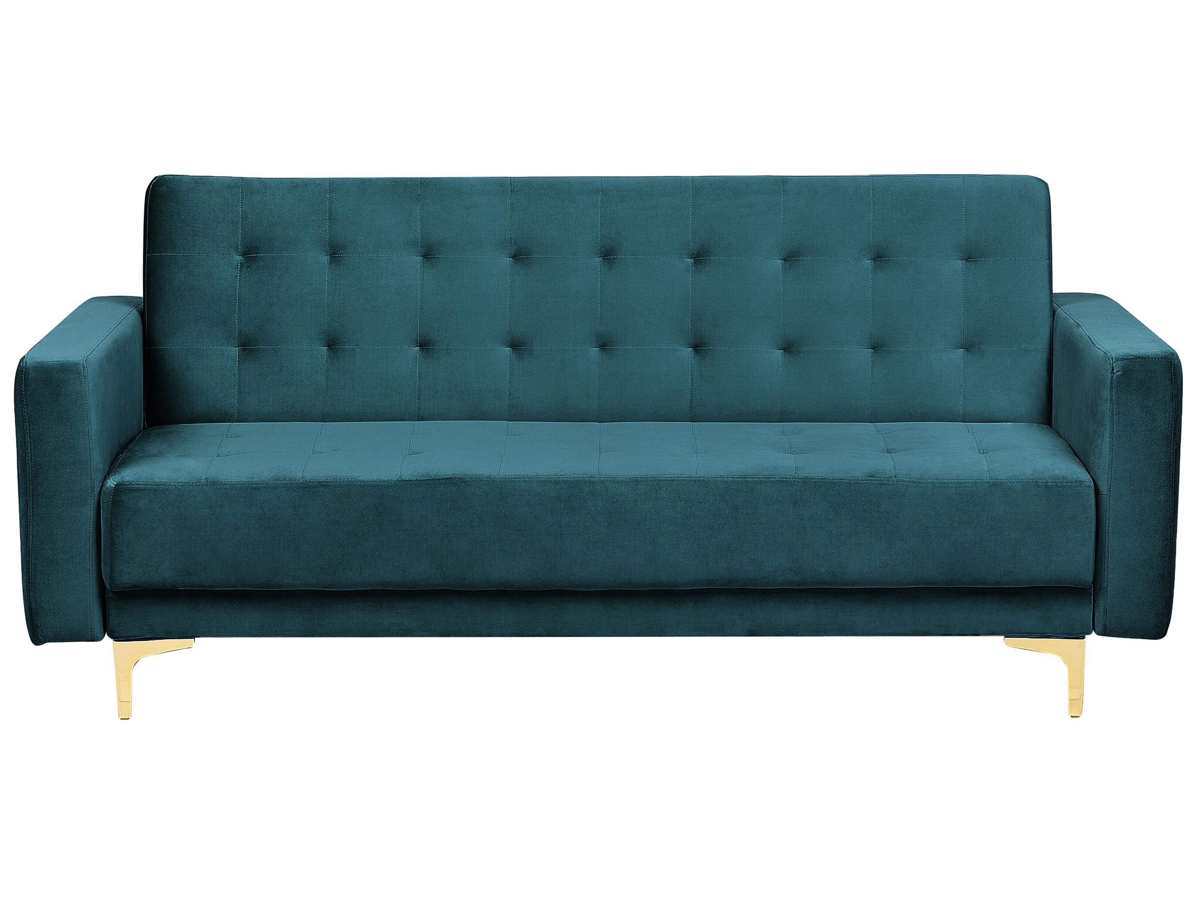 Sofa Bed 3 Seater ABERDEEN Velvet Teal