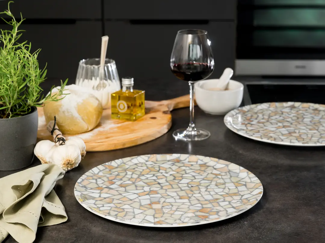 Pizzateller 4er-Set Stone Collection