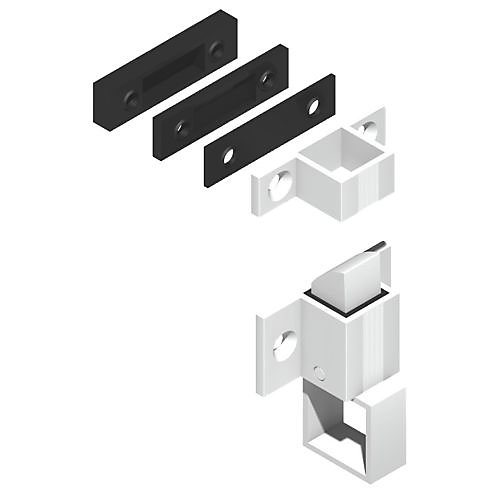 Loqueteau à gâche   cales laqué blanc alu RAL9010 - LA CROISEE DS - DS6402-036
