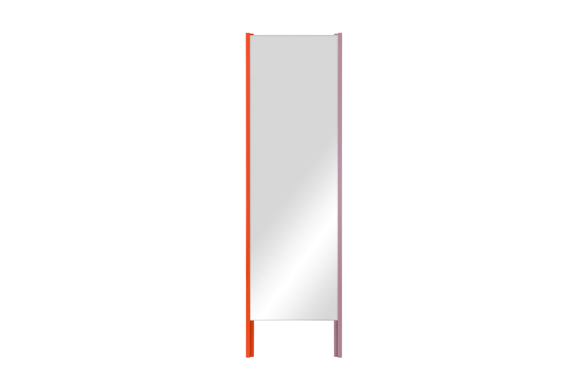 noo.ma Lun Leaning Mirror - staande rechthoekige spiegel, Orange Peel & Pale Violet