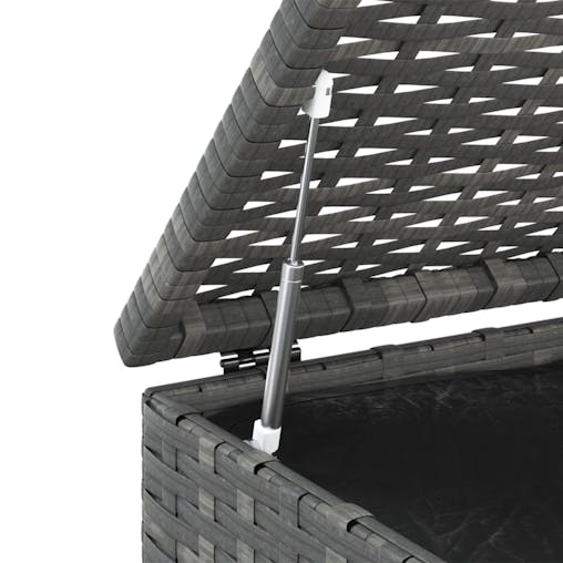 NNEVL Garden Cushion Box PE Rattan 100x49x103.5 cm Grey