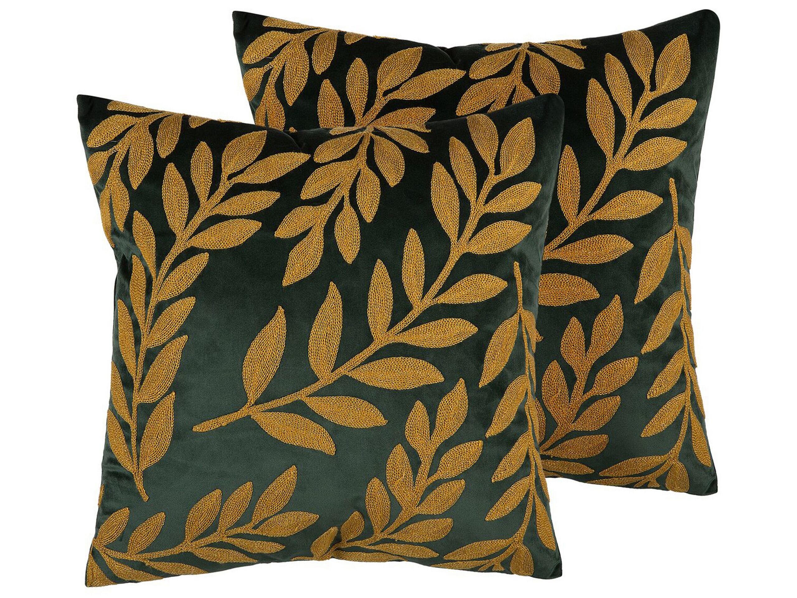 2 poduszki dekoracyjne welur 45x45 zielone