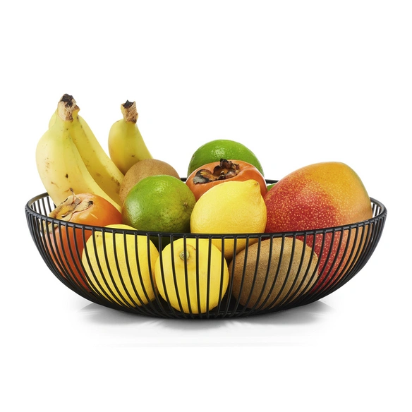 Obstkorb, schwarz, Metall