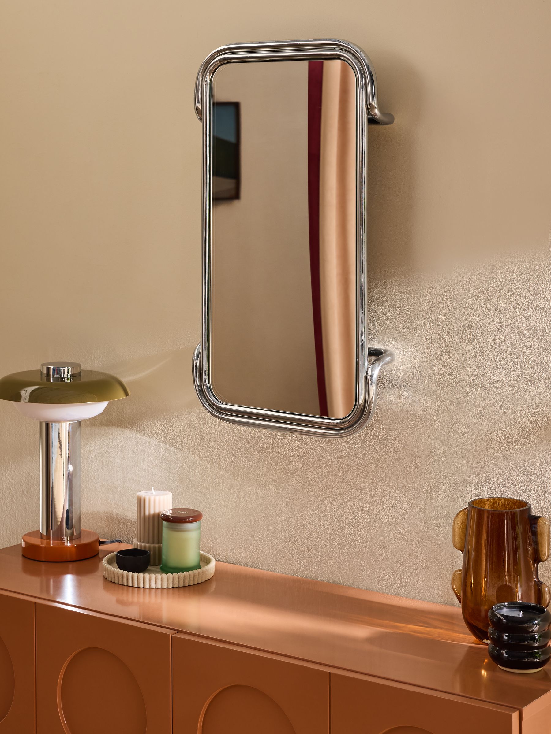 Piper Mirror in Silver