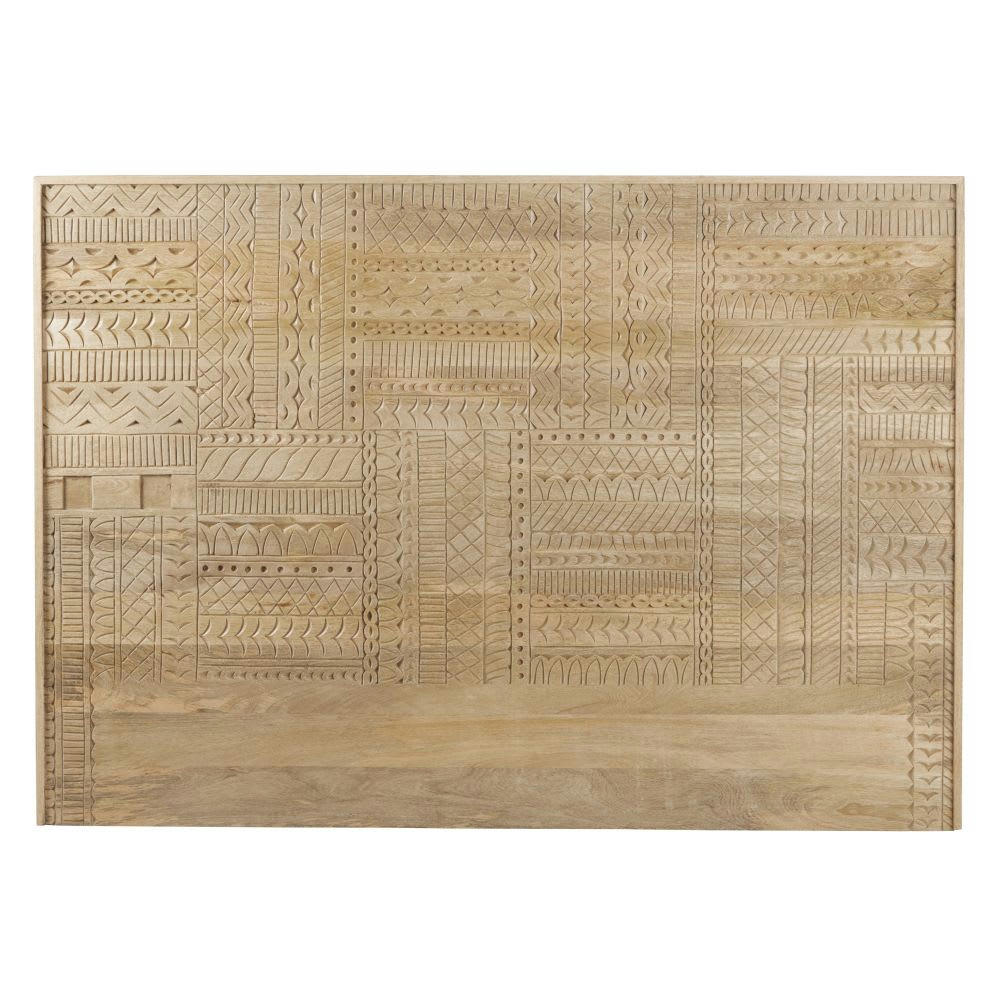 Twareg - Tête de lit 140/160 manguier massif sculpté