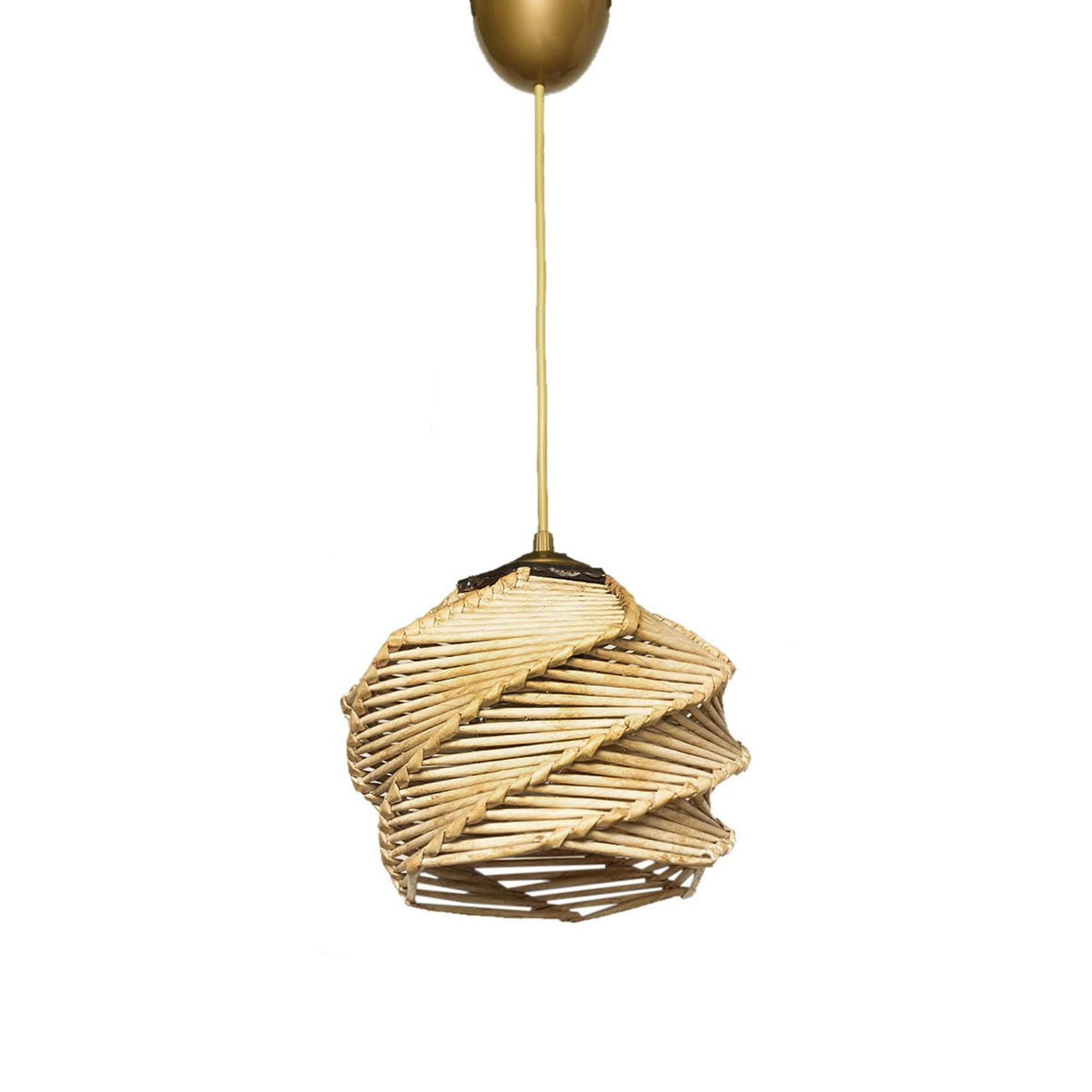 Suspension bohème forme boule - effet bambou OLTEN