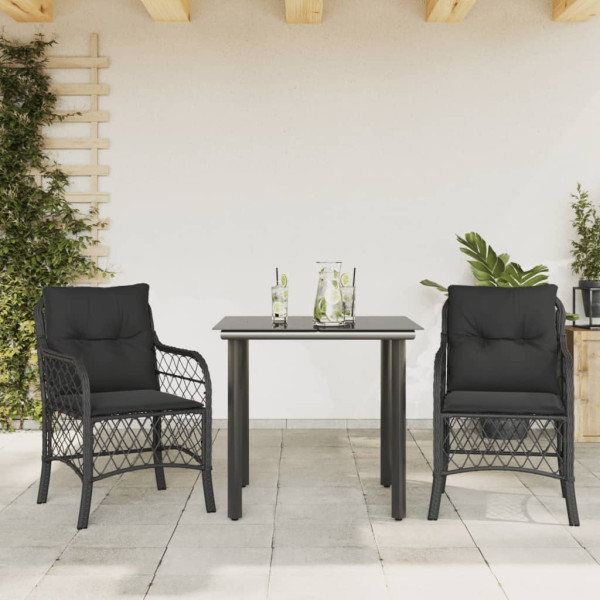 Zestaw Mebli Ogrodowych Bistro Stół Krzesła Rattan Poduszki Do Ogrodu