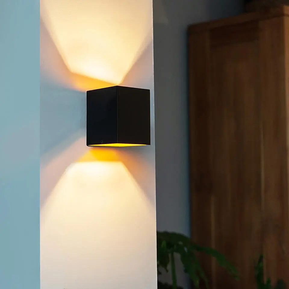 Qazqa wandlamp sola zwart